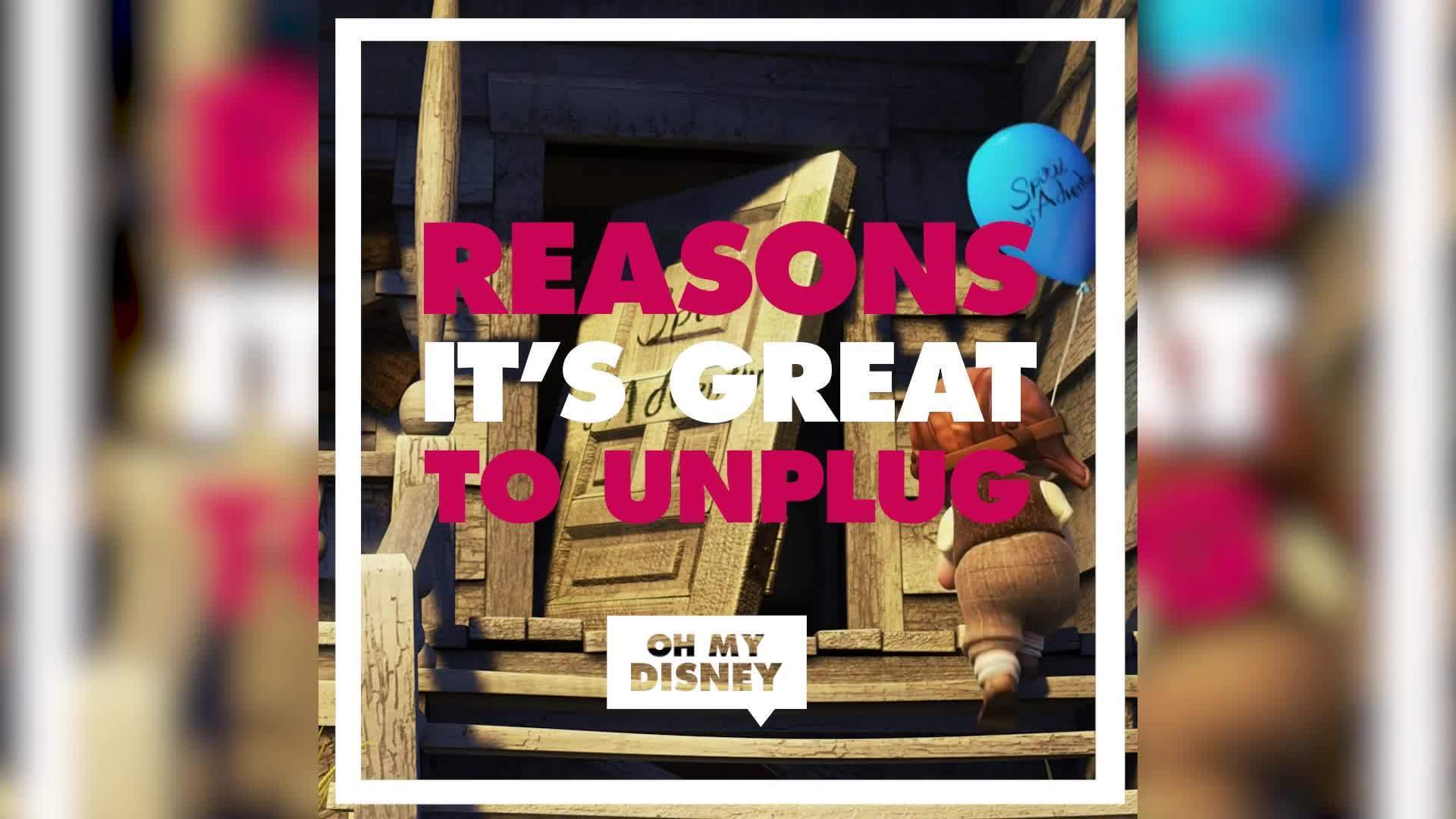 Disney Character-Inspired Reasons Why it's Great to Unplug | ListVids by Oh My Disney
