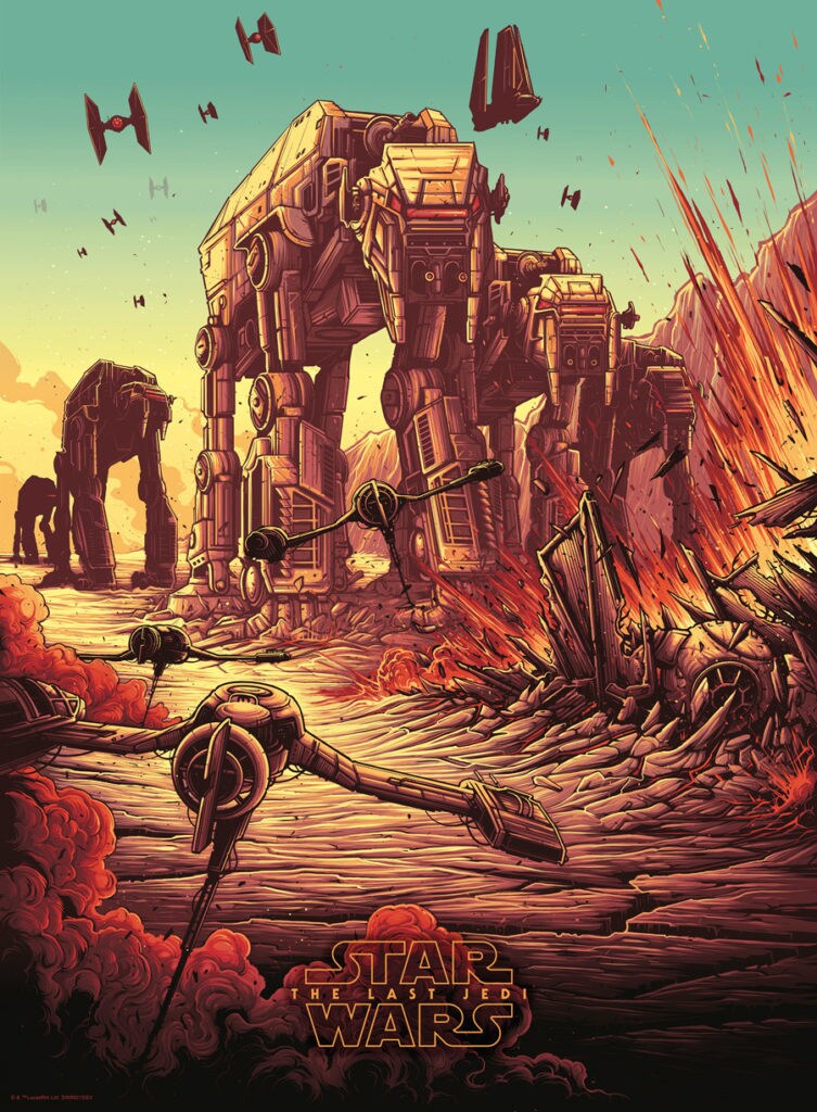 Dan Mumford Star Wars: The Last Jedi print - Battle of Crait