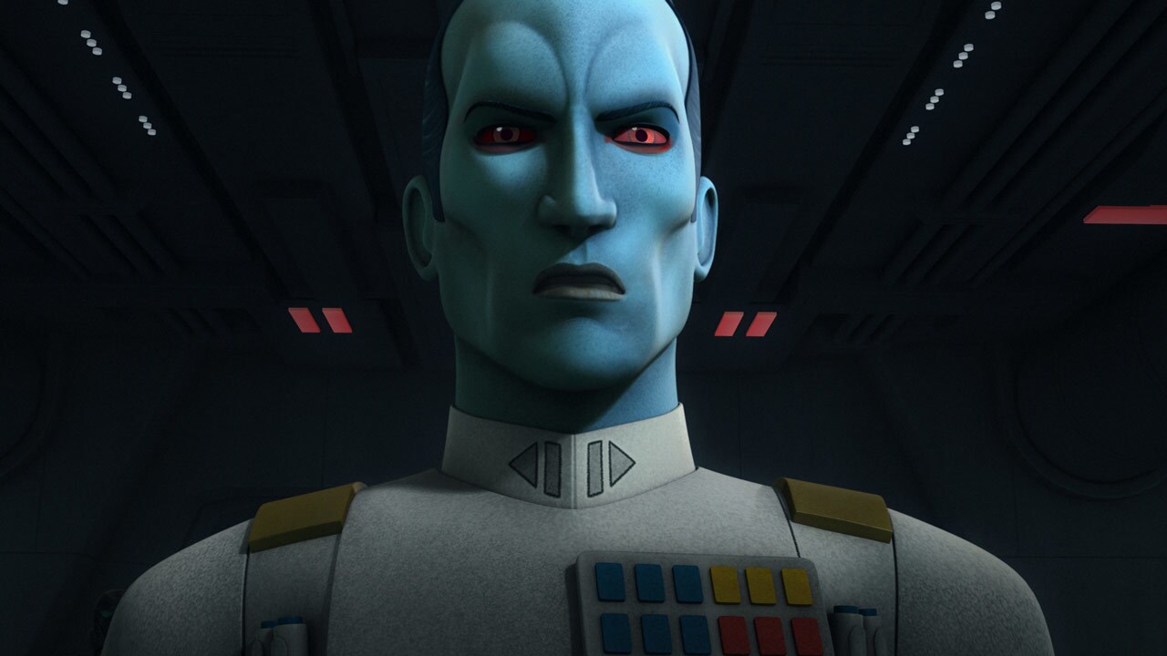 Grand Admiral Thrawn in close-up.