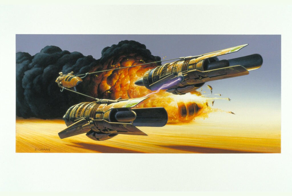 Anakin Skywalker podracer concept painting