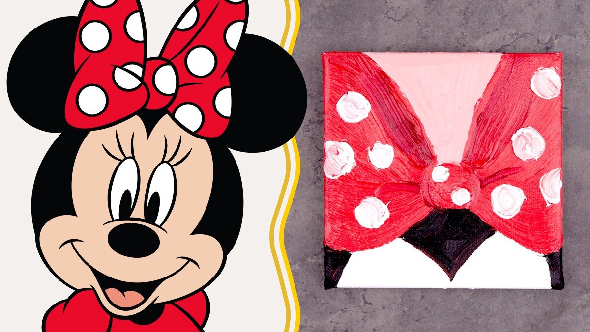 Oil Paint Art Inspired by Minnie Mouse | Disney Family