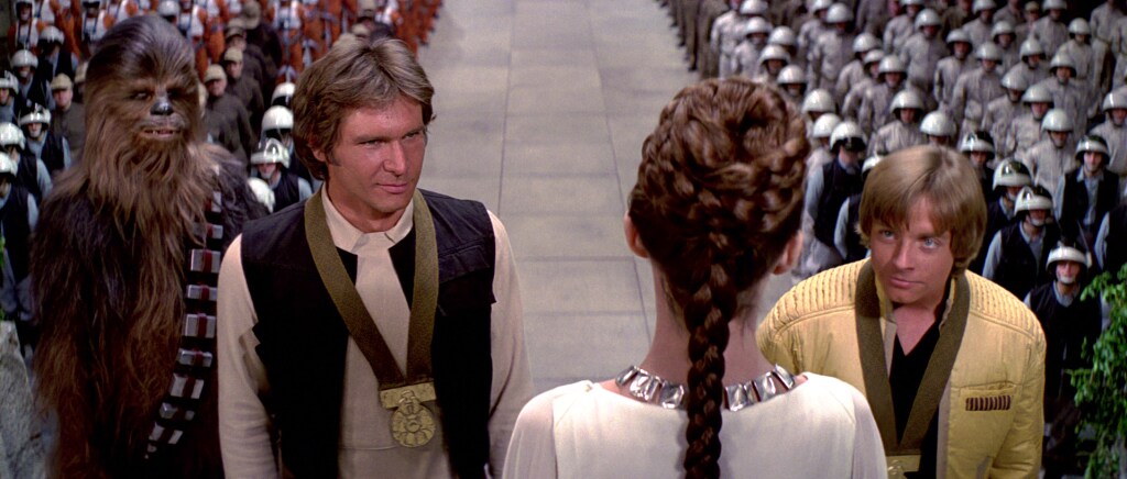 Medal ceremony in Star Wars: A New Hope