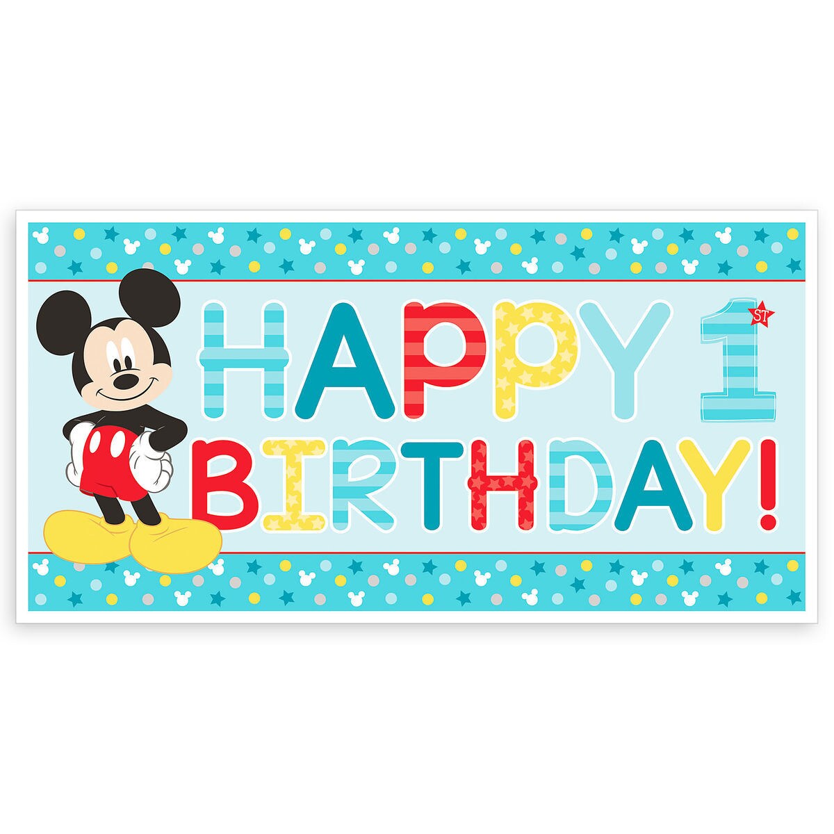 Mickey Mouse 1st Birthday Banner Shopdisney