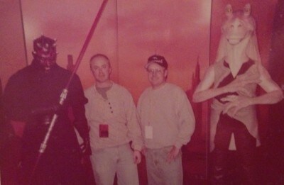 Fans take pictures with Darth Maul and Jar Jar Binks at the first Star Wars Celebration in Denver.