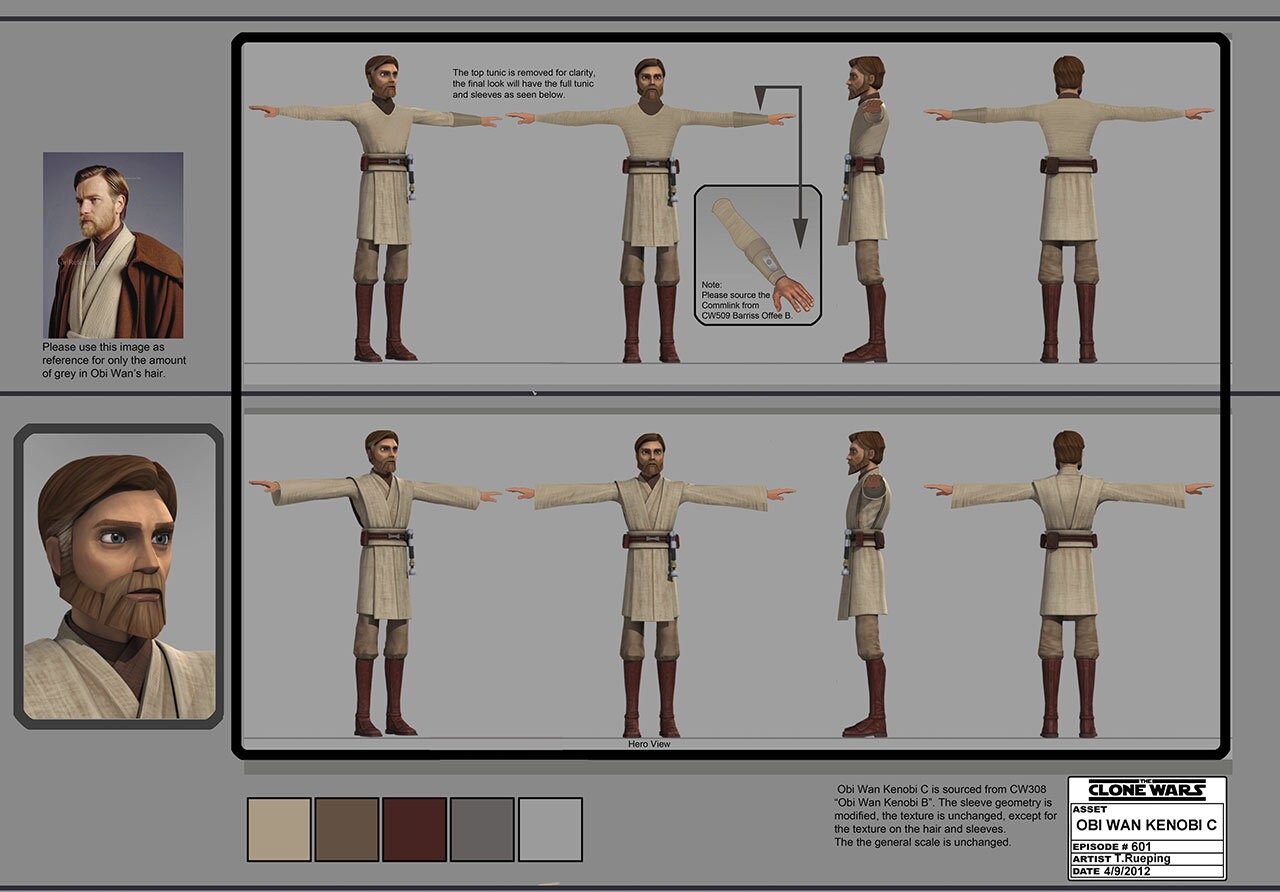 Character model for Obi-Wan Kenobi