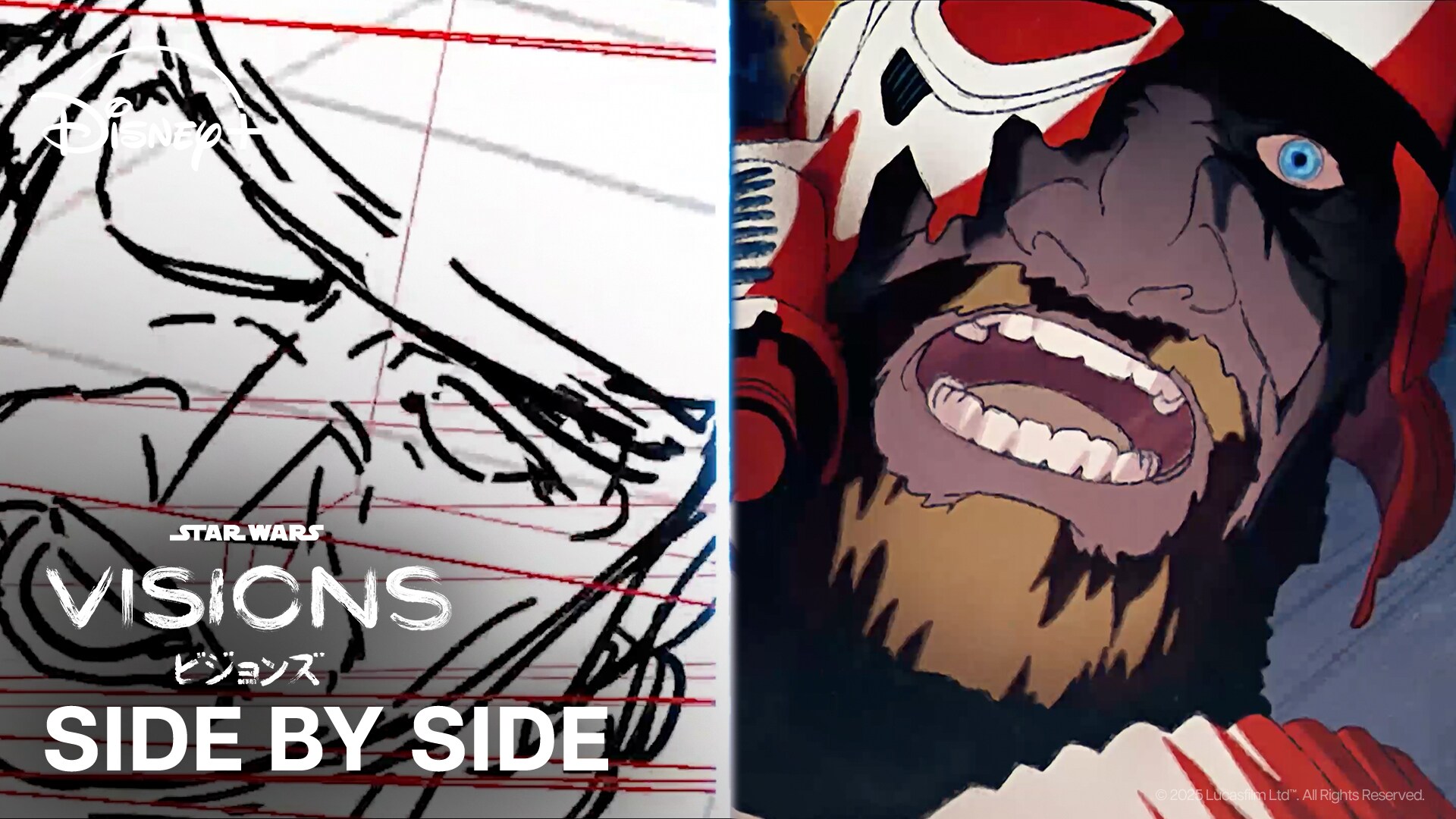 “BLACK” Storyboard vs. Episode | Star Wars Visions Volume 3