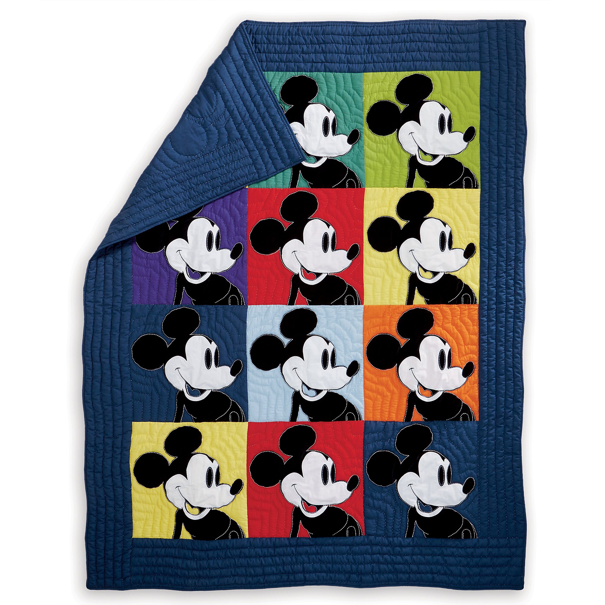 Mickey Mouse Color Block Mickey Quilt by Ethan Allen