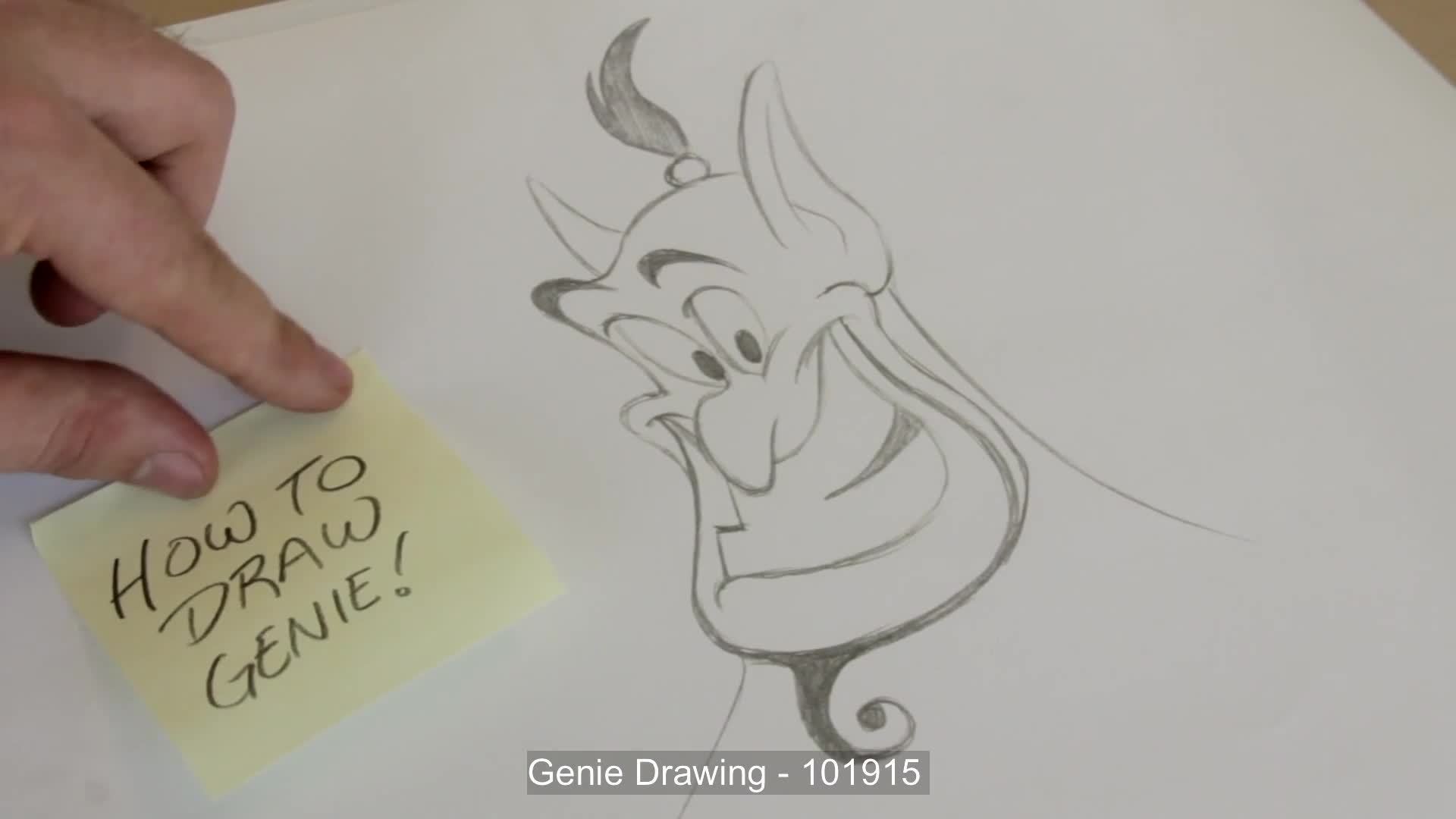 How to Draw Genie from Aladdin | Disney Insider