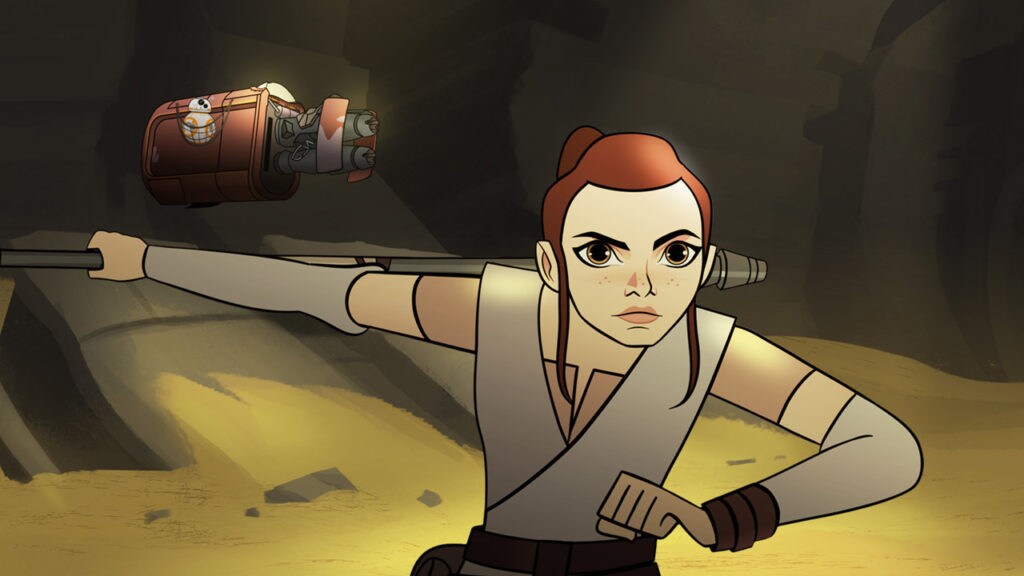 Rey in an episode of Forces of Destiny.