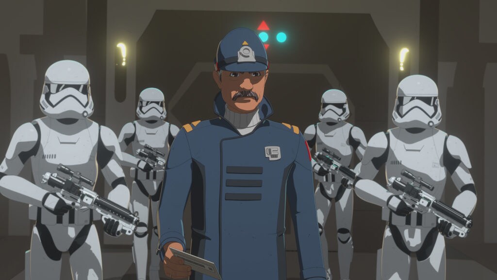 Captain Doza meets with Commander Pyre in Star Wars Resistance.