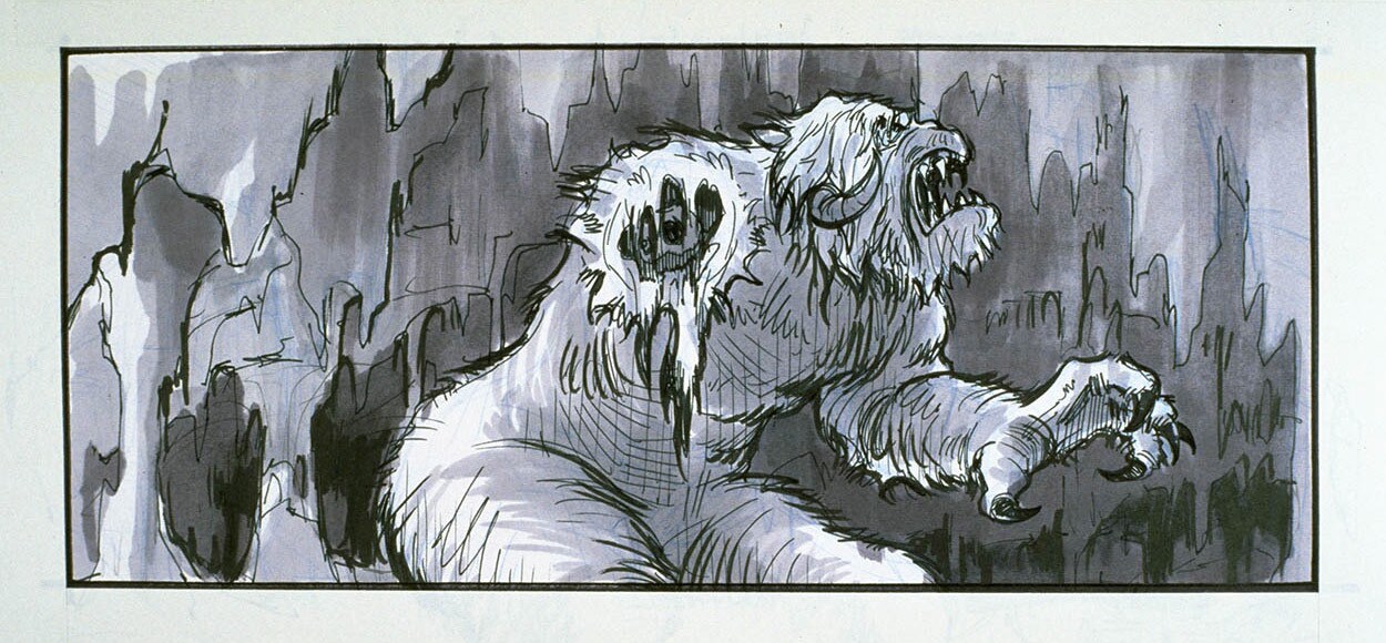 Concept art of the wampa.