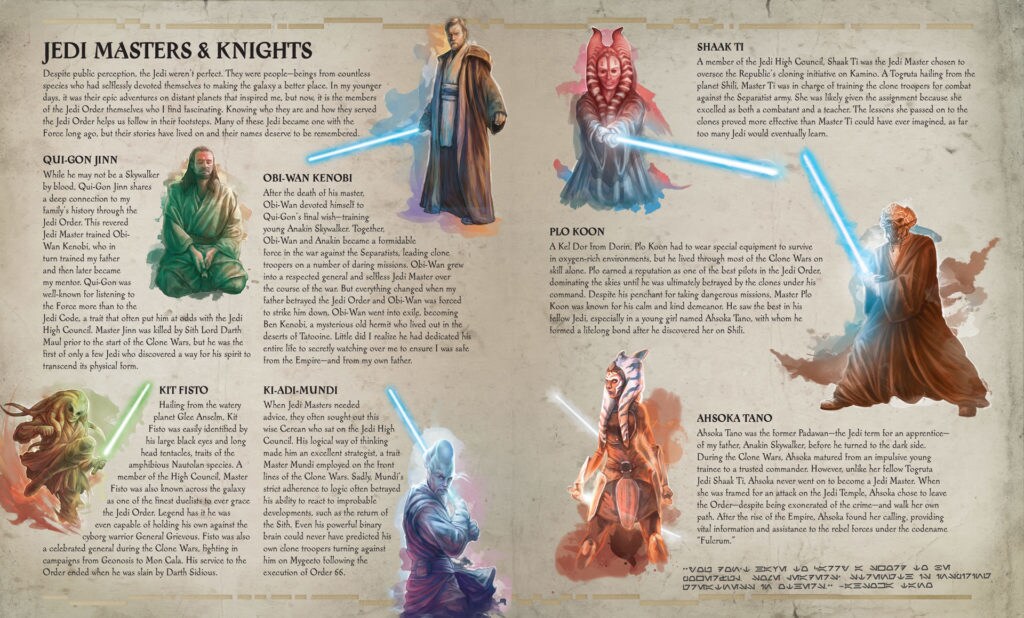 The Secrets of the Jedi - interior spread on the Jedi Order