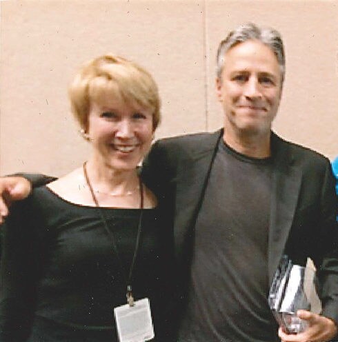 Lynne Hale with Jon Stewart at Star Wars Celebration.
