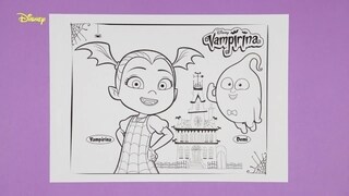 Vampirina - Tuto - Comment colorier Vampirina et Demi