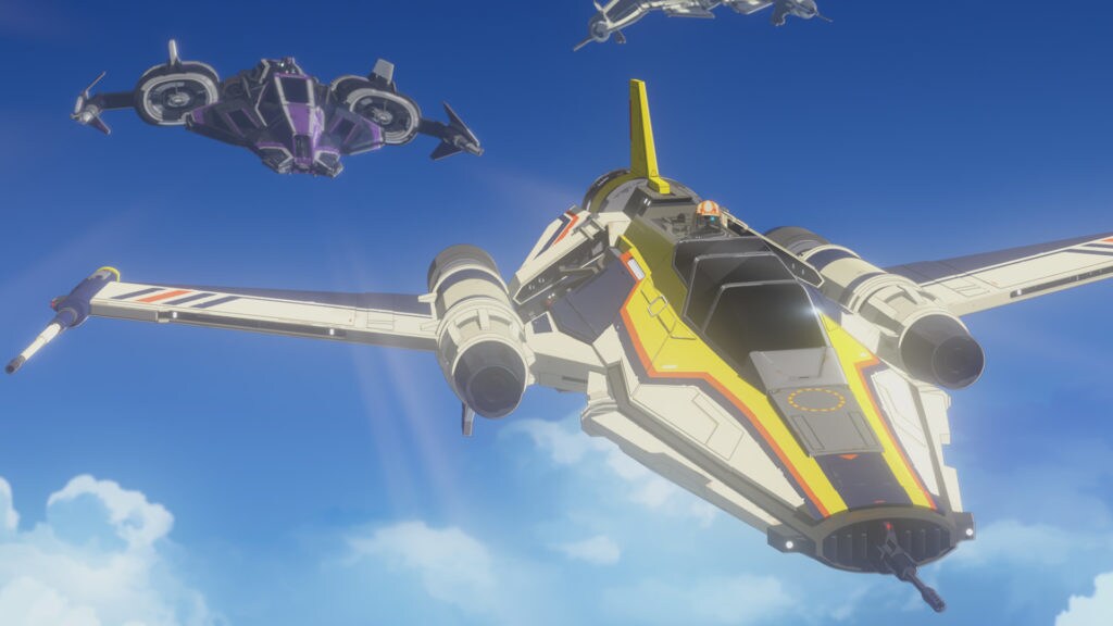 Yeager and Marcus race in Star Wars Resistance.
