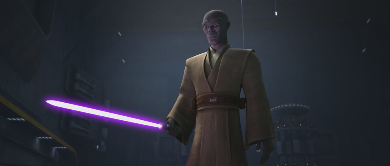 Mace Windu in the Star Wars: The Clone Wars episode "Unfinished Business"