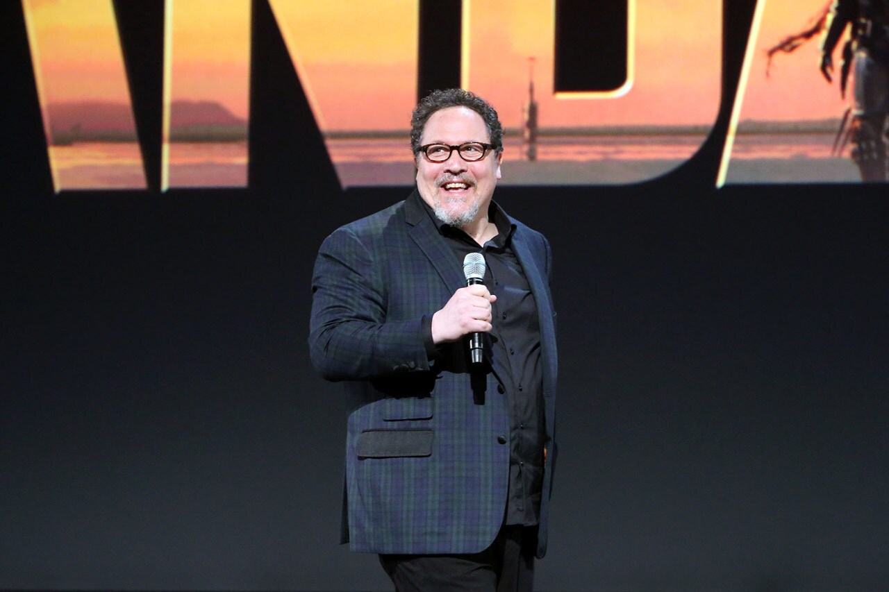 ANAHEIM, CALIFORNIA - AUGUST 23: Executive producer/writer Jon Favreau of 'The Mandalorian' took part today in the Disney+ Showcase at Disney’s D23 EXPO 2019 in Anaheim, Calif. 'The Mandalorian' will stream exclusively on Disney+, which launches November 12. (Photo by Jesse Grant/Getty Images for Disney)