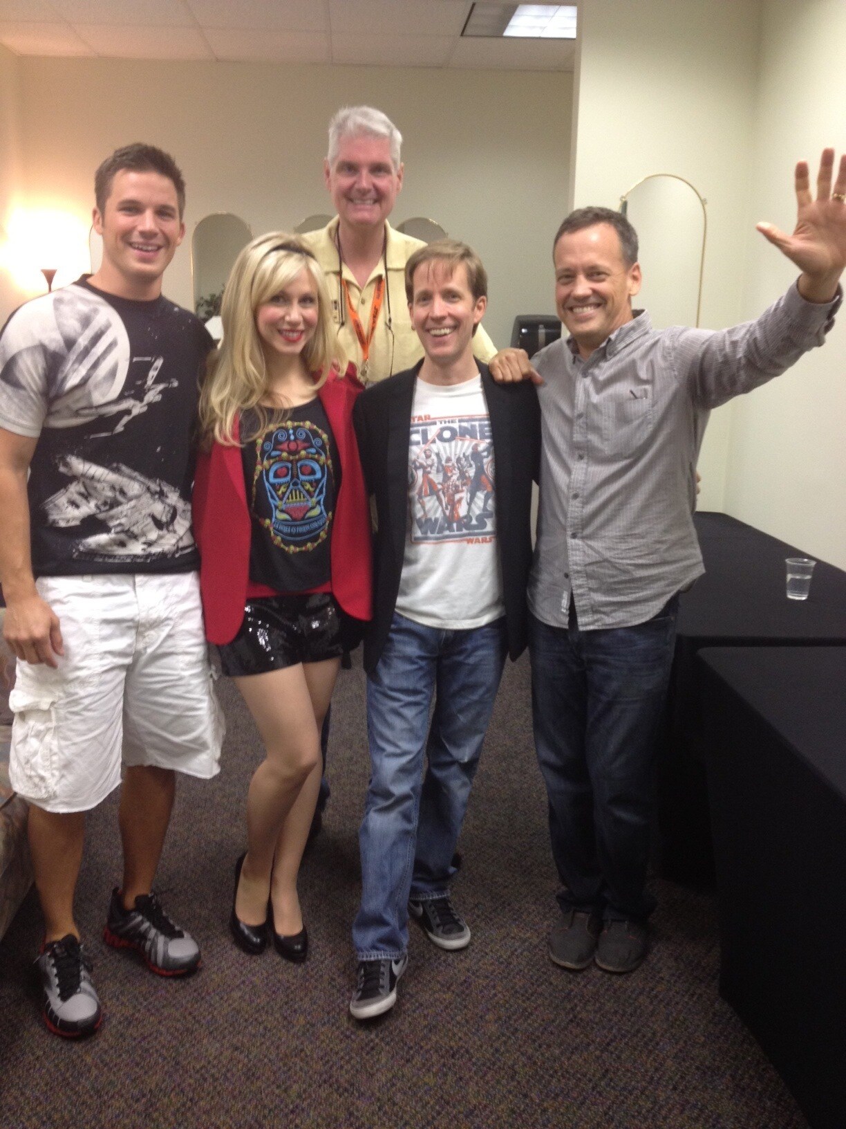 Me and the boys backstage before the Clone Wars cast panel! These guys make me laugh so hard and I feel so blessed to have them as my band of brothers!