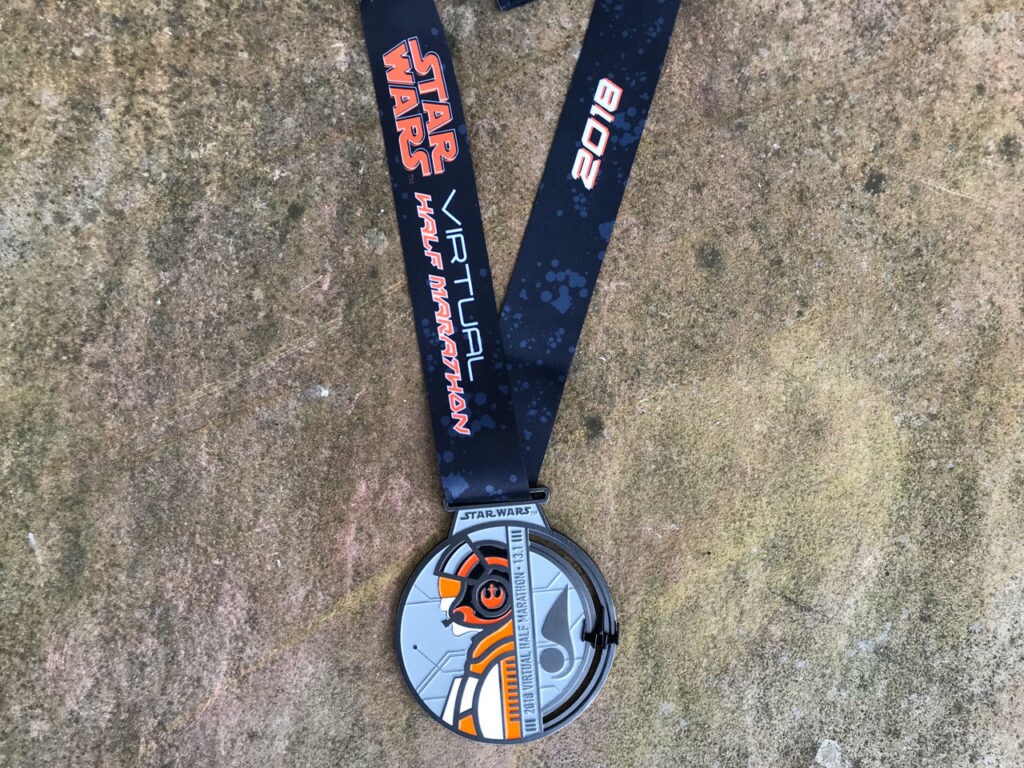 2018 runDisney Star Wars Virtual Half Marathon medal.