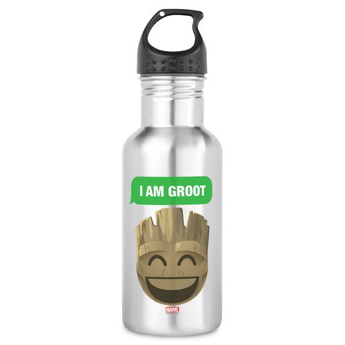''I Am Groot'' Text Emoji Water Bottle ? Customizable