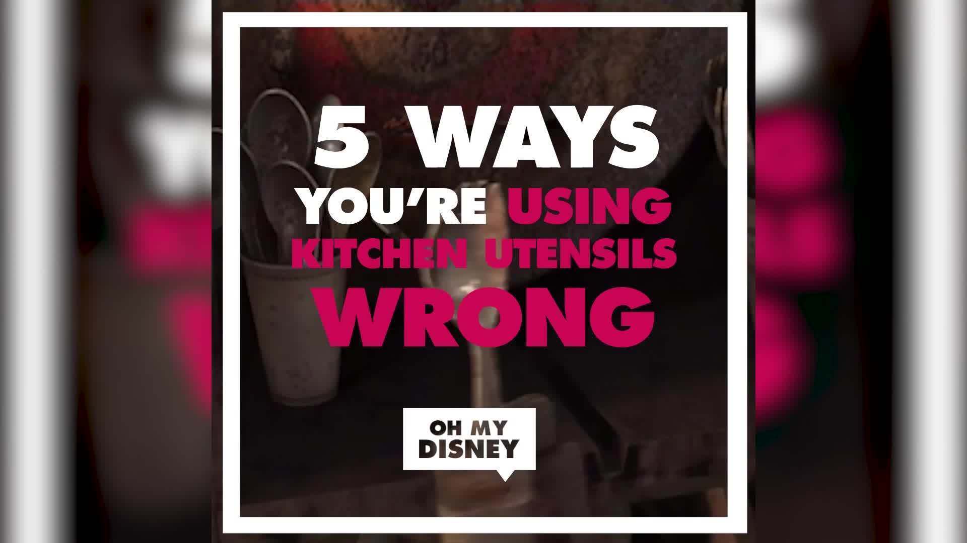 5 Ways You're Using Kitchen Utensils Wrong | ListVids by Oh My Disney