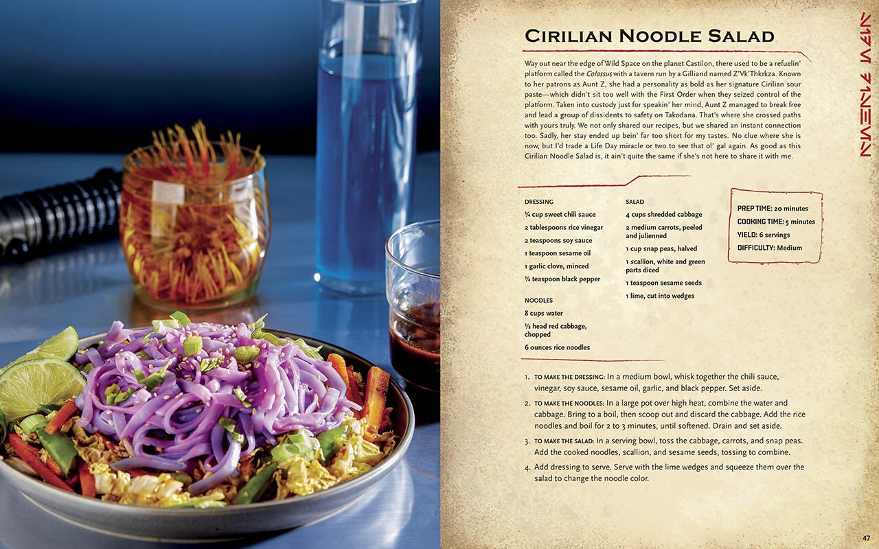 The Life Day Cookbook Cirilian Noodle Salad recipe