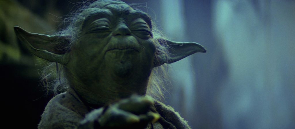 The Empire Strikes Back - Yoda lifting up Luke's X-Wing