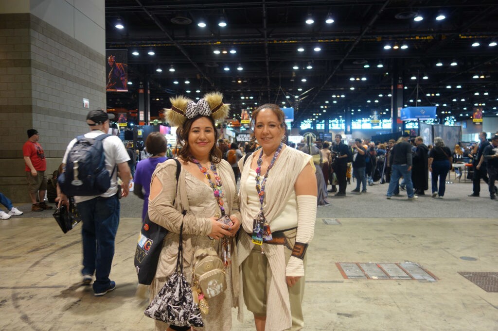 Rey cosplayers at Star Wars Celebration.