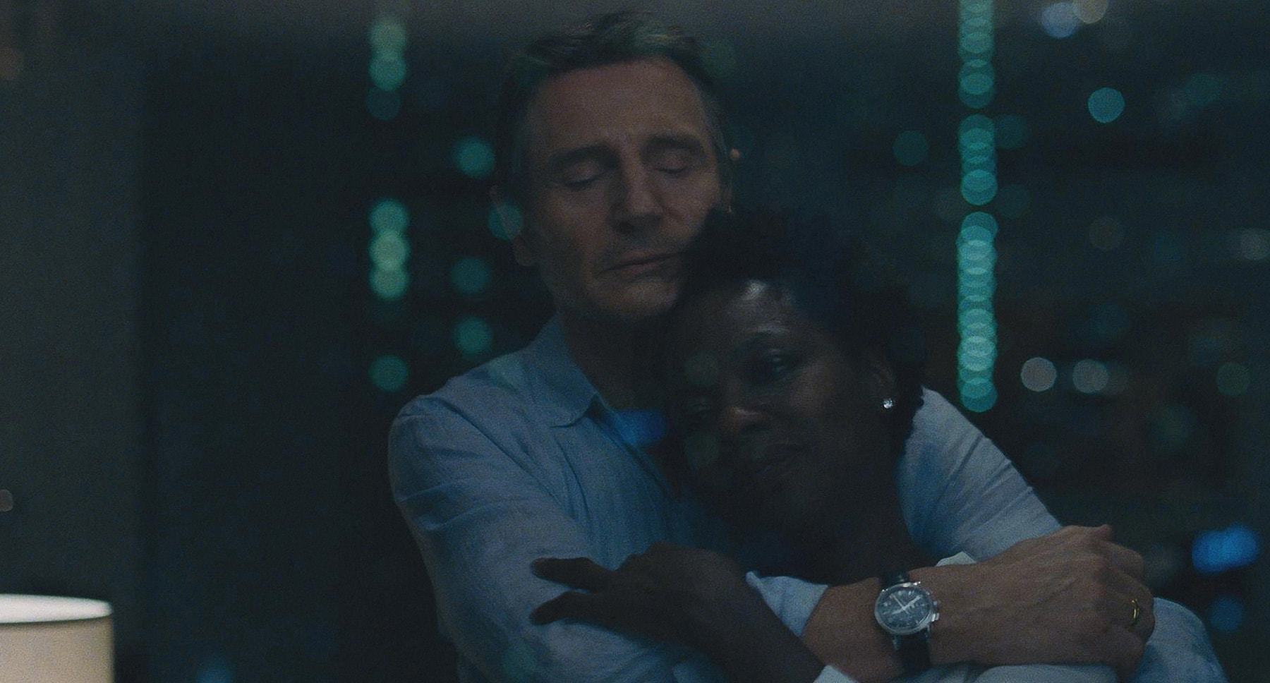 Liam Neeson and Viola Davis in "Widows"