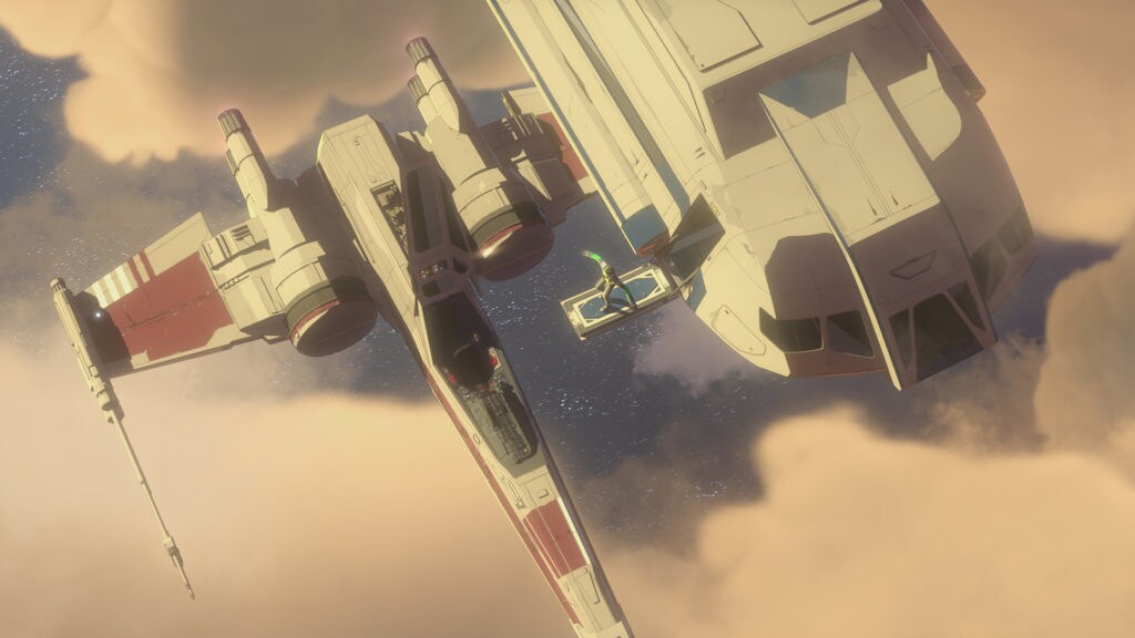 Kaz prepares to board an X-wing in Star Wars Resistance.