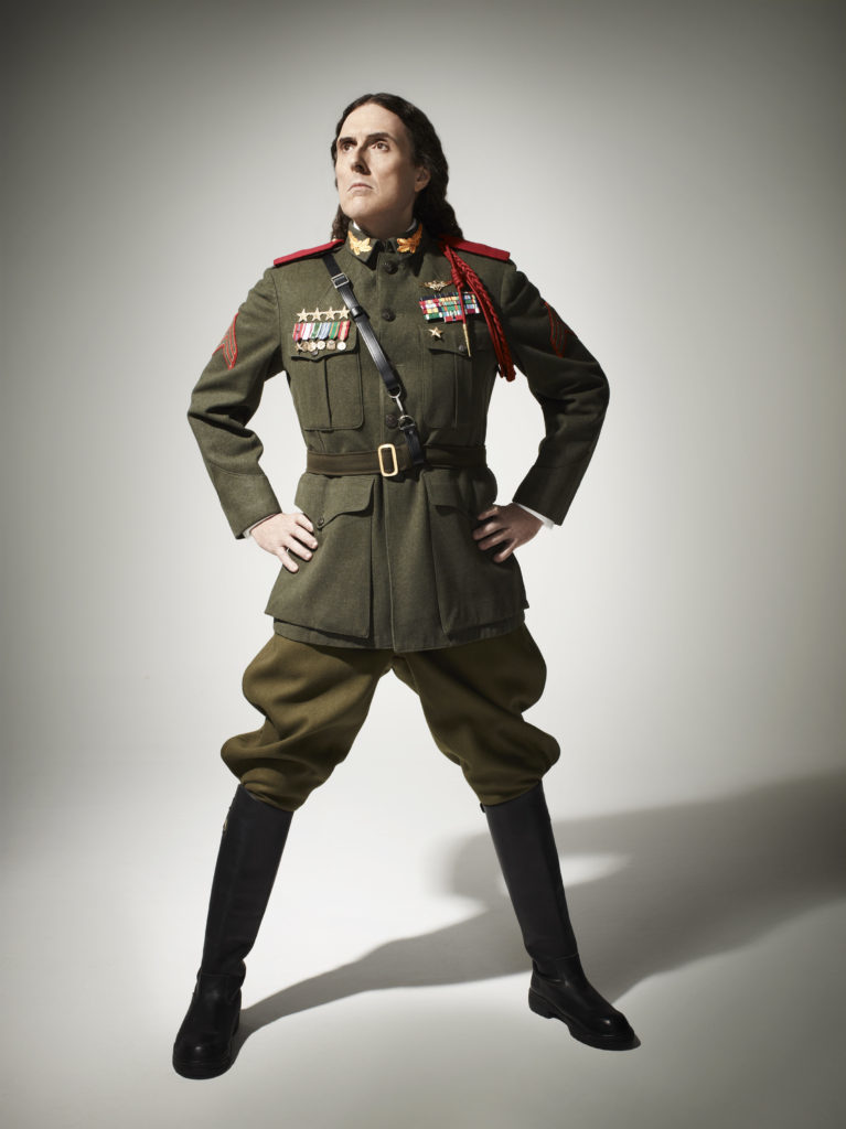 Weird Al posing for his Mandatory Fun Tour