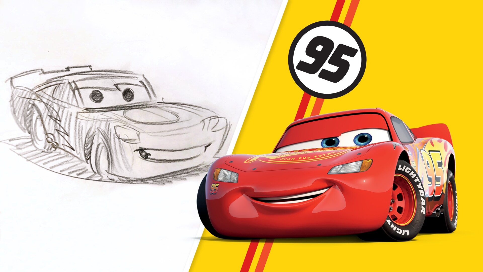 How to Draw Lightning McQueen from Cars | Draw With Pixar