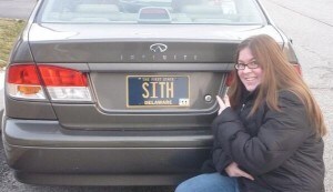 Jessa's Star Wars license plate