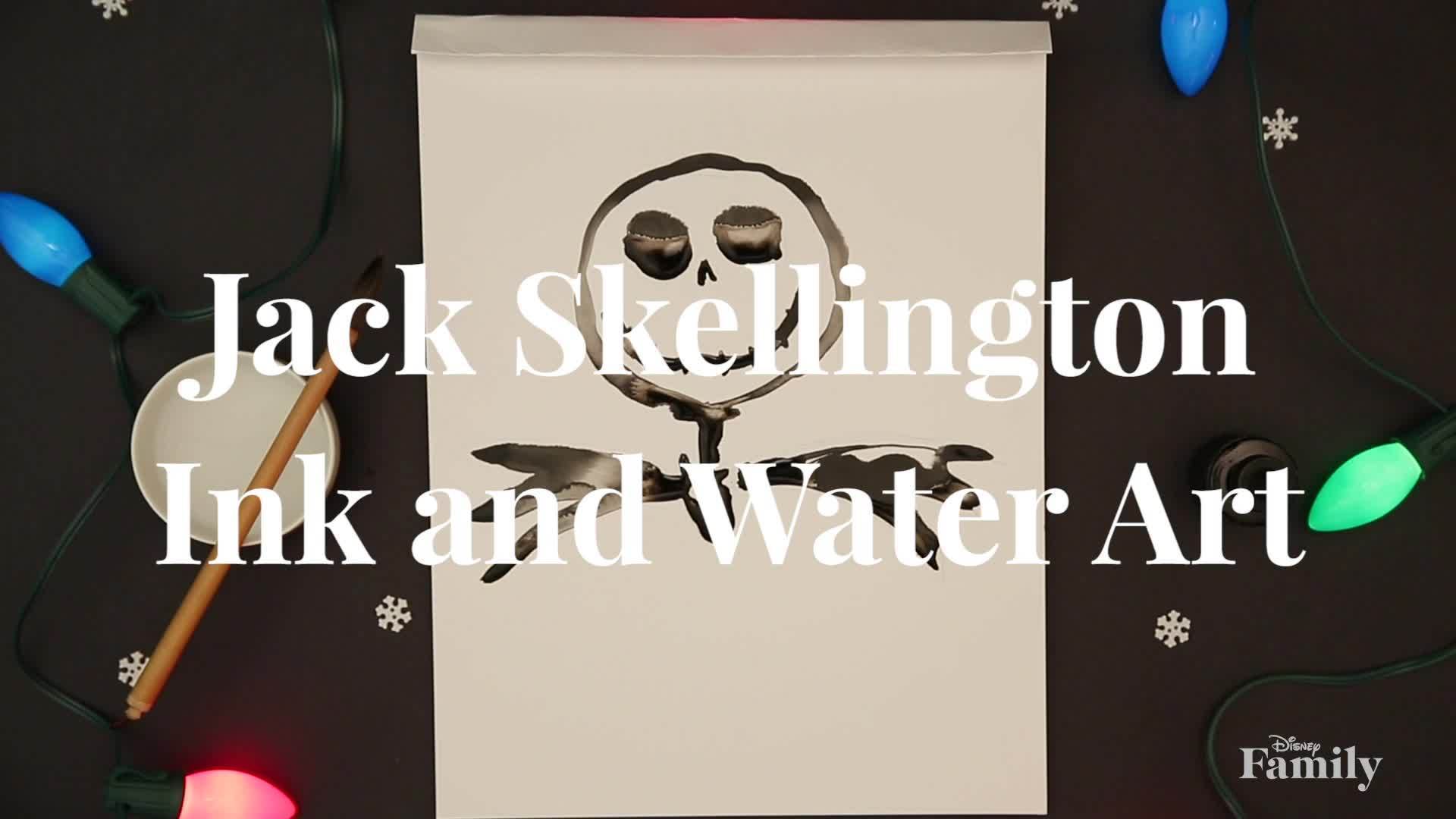 Disney Family: Jack Skellington Water and Ink Painting