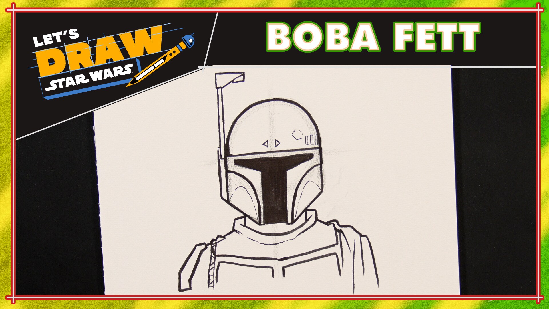 How to Draw Boba Fett | Let's Draw Star Wars