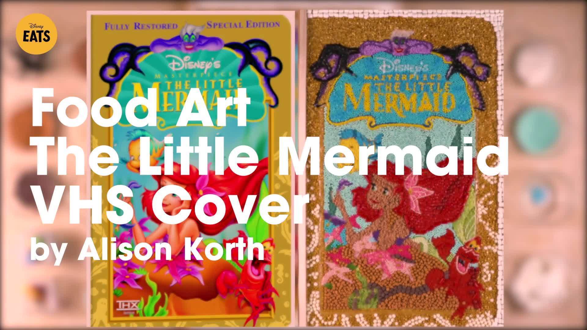 The Little Mermaid VHS Cover Made of Food | Disney Eats
