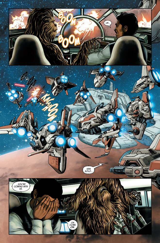 Star Wars #2 - Ships attack the Millennium Falcon