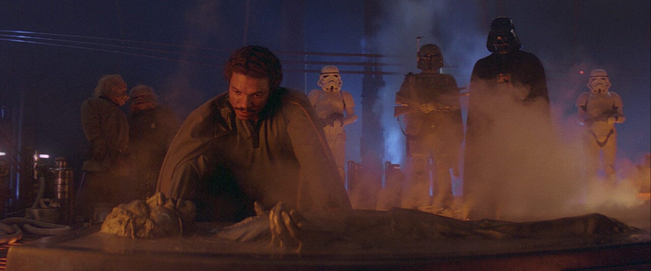 Lando over Han in carbonite