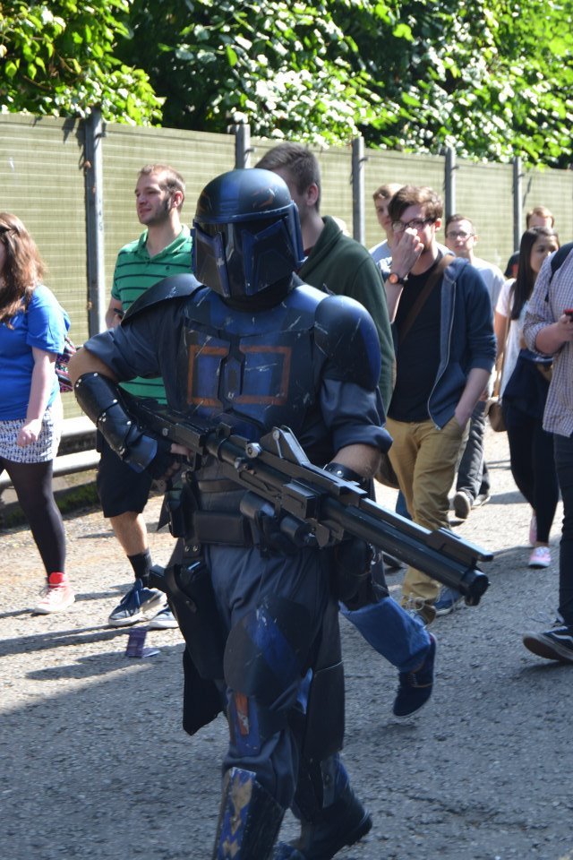 A Mandalorian at the London Film and Comic Con