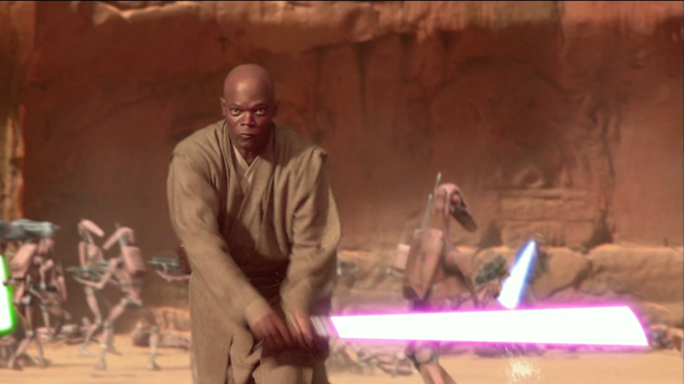 Mace Windu Defeats Jango Fett