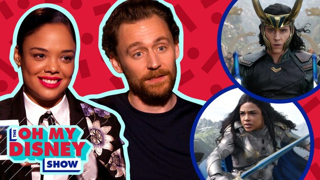 Tom Hiddleston and Tessa Thompson Play Loki or Low-key | Oh My Disney ...