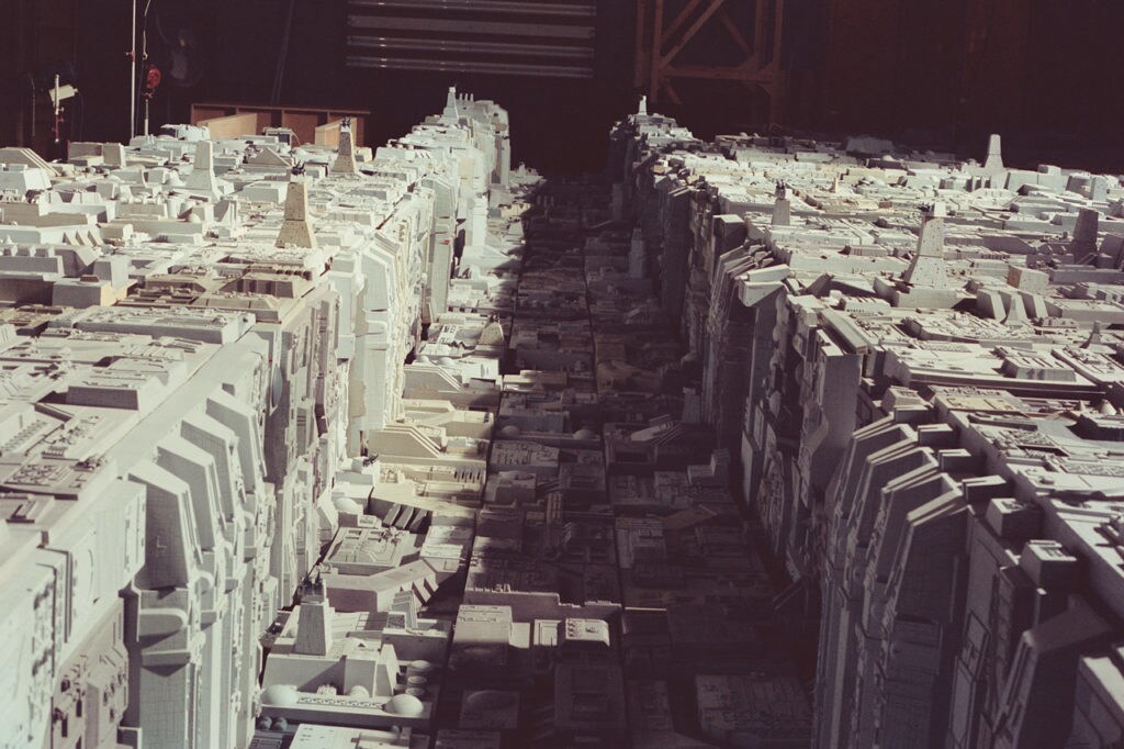 The model set of the trench on the surface of the Death Star.