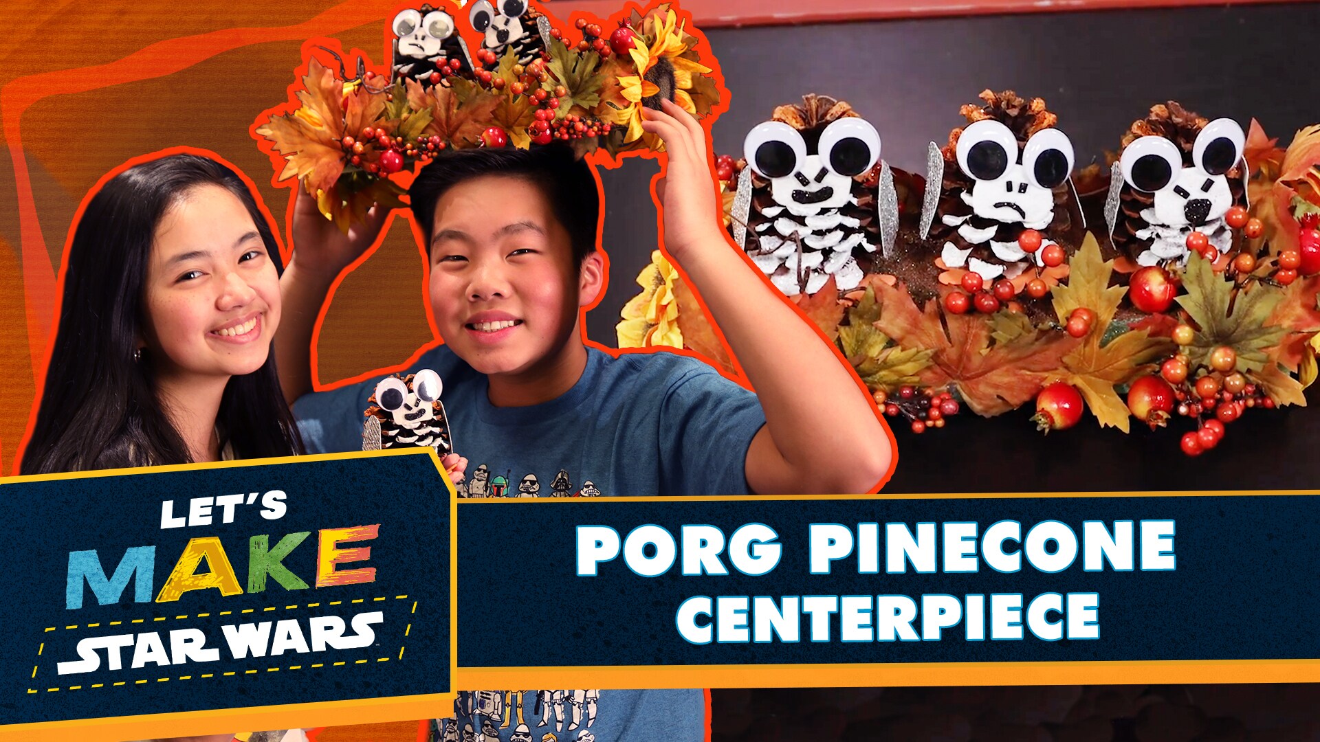 How to Make a Porg Pinecone Centerpiece | Let's Make Star Wars