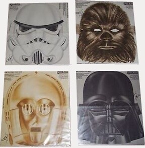Star Wars masks from Lyons Maid