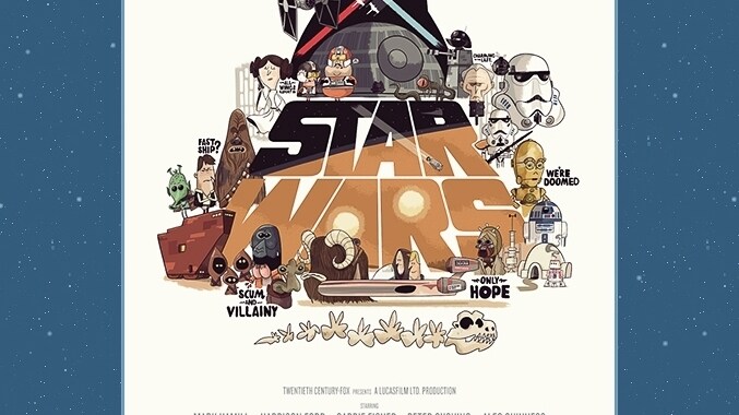 Star Wars Movie Poster Lithograph by Christopher Lee - 250 Pieces