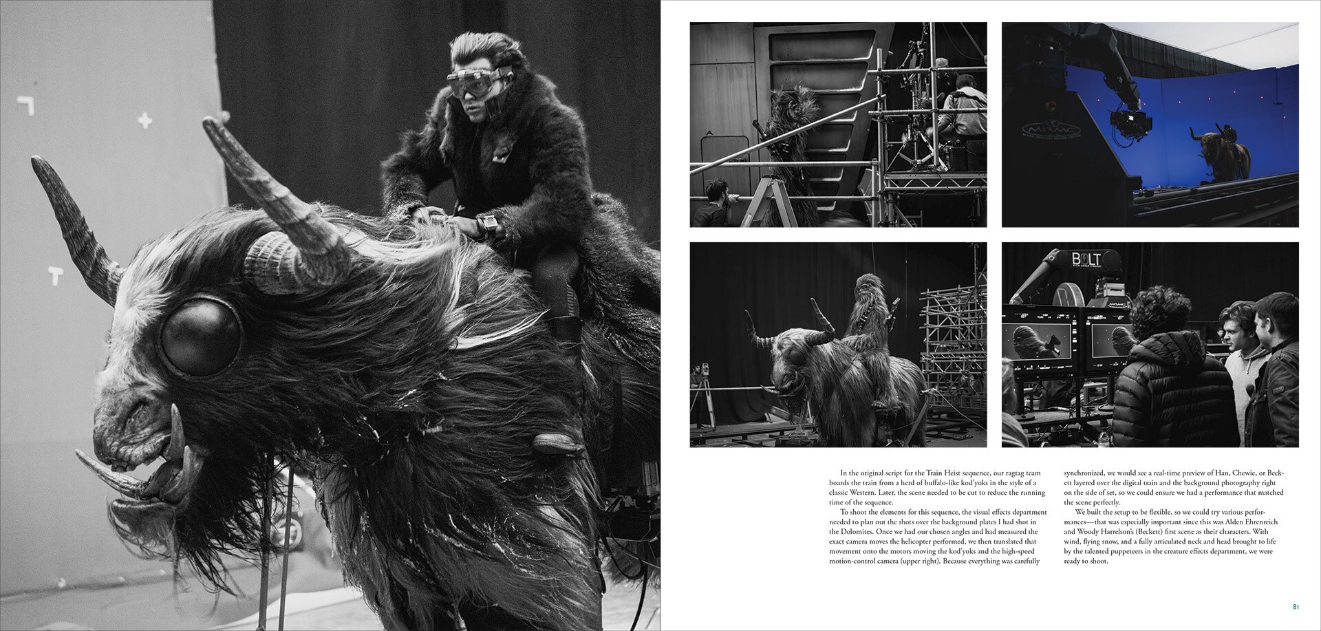 A spread from the new Making of Solo: A Star Wars Story book out now.