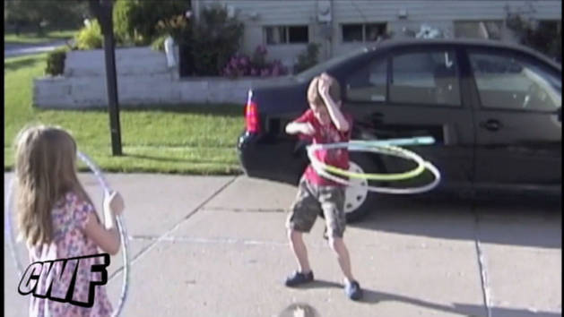 Kid is a Hula Hoop Master