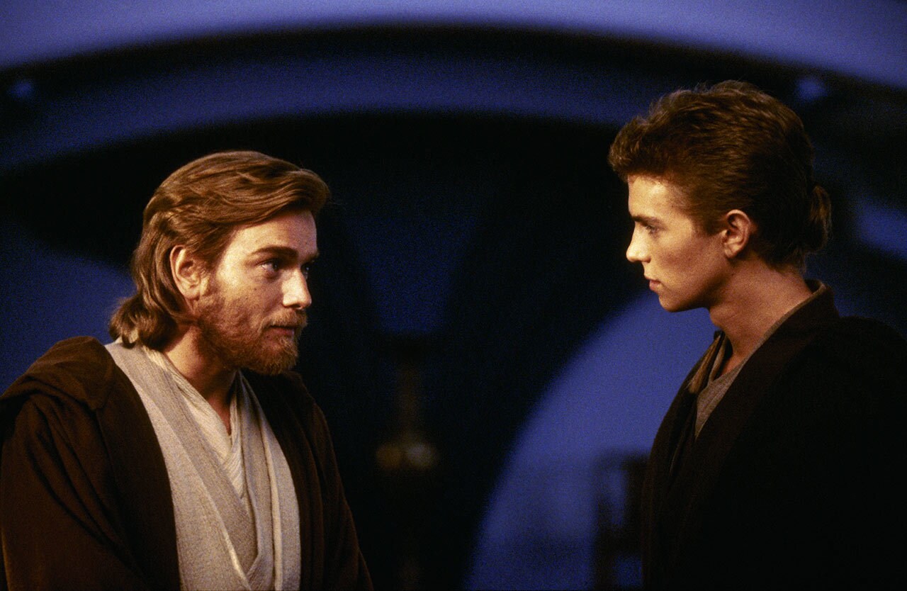 Anakin and Obi-Wan talking in Star Wars: Attack of the Clones