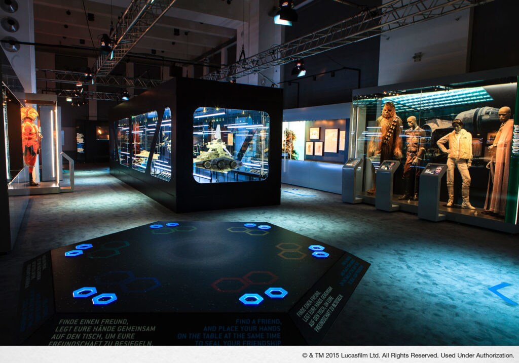 The exhibition floor at Star Wars Identities.