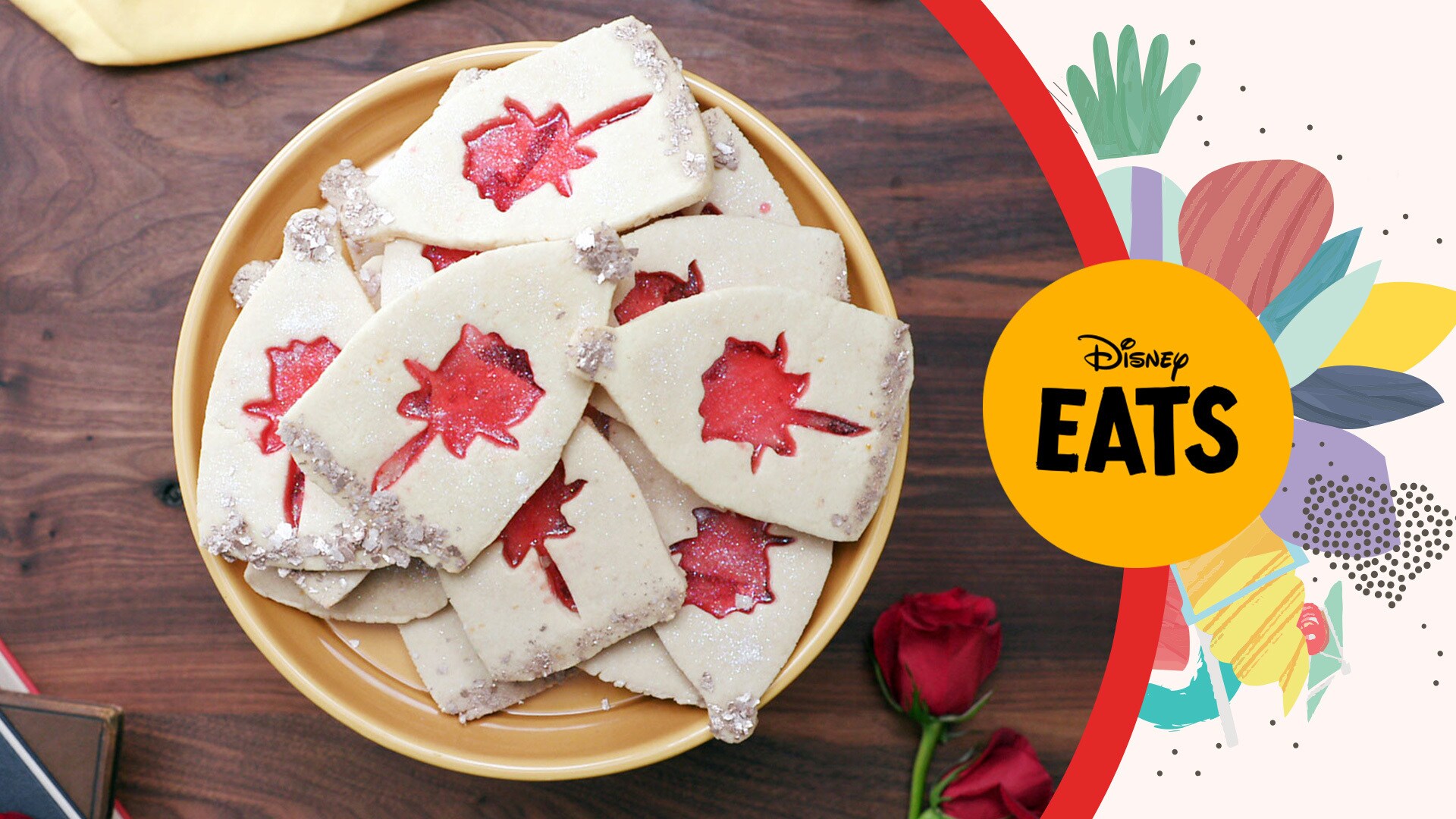 Enchanted Rose Stained Glass Cookies | Disney Eats x Tastemade